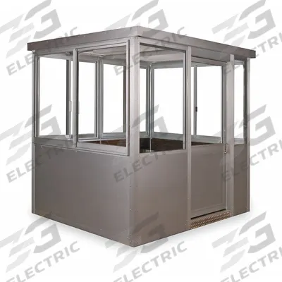 PORTA-KING Assembled Guard Building: 8 ft x 6 ft x 8 ft, Does Not Include A/C Unit - Aluminum Guard Buildings
