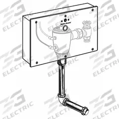 AMERICAN STANDARD Automatic Flush Valve: Selectronic, 0.125 gpf Gallons per Flush, Battery/Electric (MPN 606B501.007). Key specifications — Spud Location: Back; Brand: AMERICAN STANDARD.