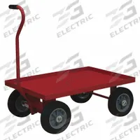 APPROVED VENDOR Wagon Truck: 1,200 lb Cap, 36 in L x 24 in W x 11 1/8 in H Deck, T-Shaped, Red (MPN 5WT-2436-LU-10PN-17T). Key specifications — Brand: APPROVED VENDOR; Color: Red.