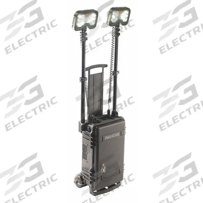 PELICAN Temporary Job Site Light: LED, 12,000 lm Max Brightness, 1 No. of Brightness Levels - Wheeled-Cart Remote Area Lights