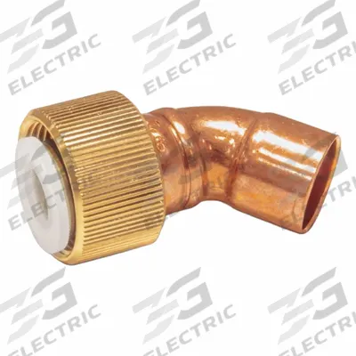 JW WINCO Fluid Valve Connector Piece: For GN 880, 45°, 26 mm Nominal Size, Copper - Fluid Drain Valve Fittings