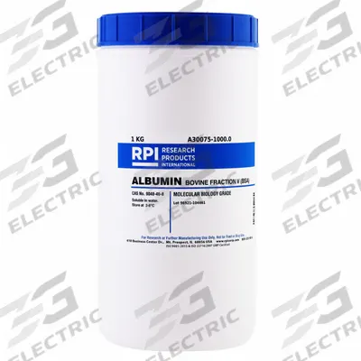 RPI Albumin, Bovine Fraction V (BSA): 1 kg Volume, Molecular Biology, pH: 6.5 to 7.5 - Protease Inhibitors