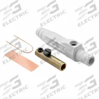 Single Pole Inline: Female, White, 600V AC/600V DC, 150 A, Single Set Screw Termination, 15 Series (MPN 15D22-UW). Key specifications — Gender: Female; Series: 15; Brand: LEVITON.