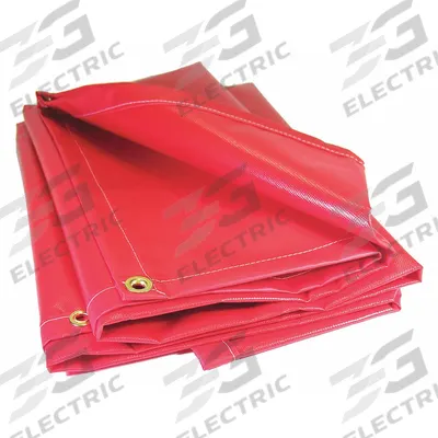 MAURITZON Tarp: 18 ft Lg, 2.5 ft Wd, Heavy Duty, 20 mil, Vinyl, Red, 13 oz/sq yd - Vinyl Tarps