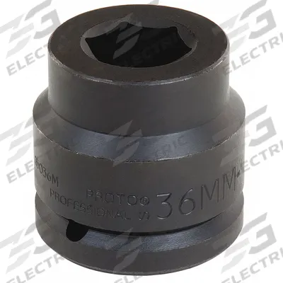 PROTO Impact Socket: 1 1/2 in Drive Size, Metric, 75 mm Socket Size, 6-Point - 1-1/2" Drive Impact Sockets