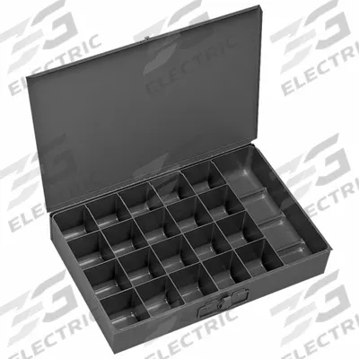 DURHAM MFG Compartment Drawer: 13 5/8 in x 9 7/8 in x 2 1/8 in, 21 Compartments, 0 Dividers - Small Compartmented Boxes