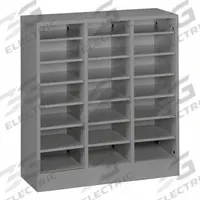 TENNSCO Literature Sorter: Medium Gray, 21 Compartments, 24 in Overall Dp, 30 5/8 in Overall Wd (MPN 4075 MED GREY). Key specifications — attr986470: No; attr986455: Medium Gray; attr986477: Steel; attr986454: TENNSCO; attr986462: 4005 MED GREY; attr986487: Mail and Literature Sorter.