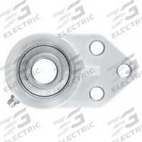 NTN 3 Bolt Flange Bearing: Radial Ball, 3/4 in Bore, Polymer, Set Screws, 2 7/16 in Lg, 3 in Ht (MPN ZUCFBL204-12). Key specifications — Bore Type: Cylindrical; Brand: NTN; Lubricant Material: FDA/USDA-H1 Solid Grease; Mounting Bolt Size: 7/16 in; System of Measurement: Inch; Included Bearing Cap: None.