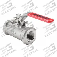 KECKLEY Manual Two-Way Ball Valve: 1 in, 316 Stainless Steel, Straight, FNPT x FNPT, One-Piece (MPN BVS3THRSSAGSL-100). Key specifications — Brand: KECKLEY; Handle: Locking Lever.