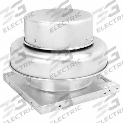 Dayton Centrifugal Downblast Roof Exhaust Fan: Direct Drive, Includes Drive Pack - Clean Air Direct-Drive Fans