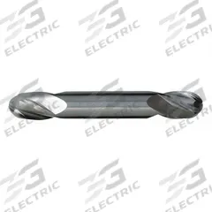 CLEVELAND Ball End Mill: Carbide, Double End, 4 Flute, 3/8" Mill Dia, 3/4" LOC, 3-1/2" OAL (MPN C60314)