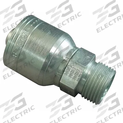 AEROQUIP Hydraulic Crimp Fitting: Steel x Steel, Straight, -8 For Hose Dash Size - Aeroquip Crimp Hydraulic Hose Fittings with ORS Connection