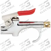 SPEEDAIRE Air Gun: Thumb-Lever Grip, Chrome-Plated Zinc, 1/4 in Female NPT, 1 Nozzle(s), Straight (MPN 22YK47). Key specifications — attr1328526: Chrome-Plated Zinc; attr1328500: Brass Tip; attr1328508: SPEEDAIRE; attr1328515: No; attr1328533: Yes.