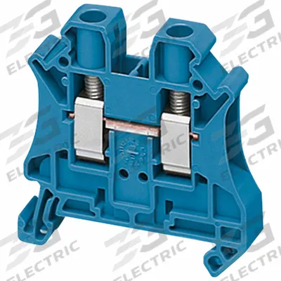 SCHNEIDER Terminal Block: DIN Rail Mounting Type, Screw Clamp Wire Termination - Pass-Through Blocks