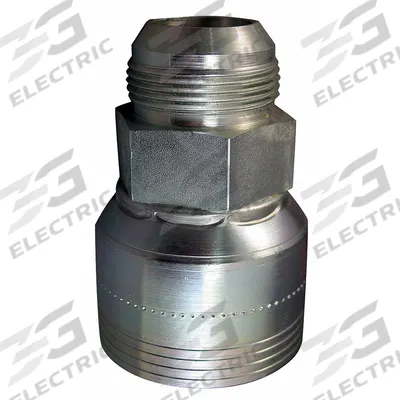 AEROQUIP Hydraulic Crimp Fitting: Steel x Steel, Straight, -10 For Hose Dash Size - Aeroquip Crimp Hydraulic Hose Fittings with JIC Connection