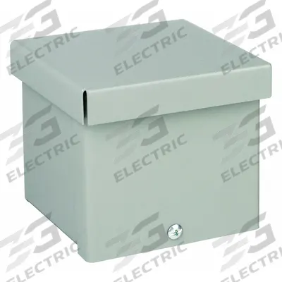 WIEGMANN Enclosure: Steel, 4 in x 4 in x 4 in, 3R, Solid Cover, Screw On, Included - Steel Enclosures with Screw-On Covers