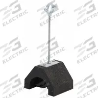 DURA-BLOK Pipe Support Block: Rubber Base, Zinc-Plated Steel, 4.8 in Overall Lg, 50 lb Load Capacity (MPN DBM-1/2). Key specifications — Support Material: Steel; Base Material: Rubber; Base Size: 4.8 in L x 6 in W; Brand: DURA-BLOK.