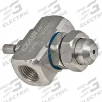 EXAIR Atomizing Spray Nozzle: Pressure, 2.8 scfm, Narrow Angle Round, 1/4 in FNPT, FNPT (MPN AN1020SS). Key specifications — Flow Rate: 2.8 scfm; Spray Pattern @ 15 In.: Narrow Angle Round; Material: Stainless Steel; Mix Type: Internal; Brand: EXAIR.