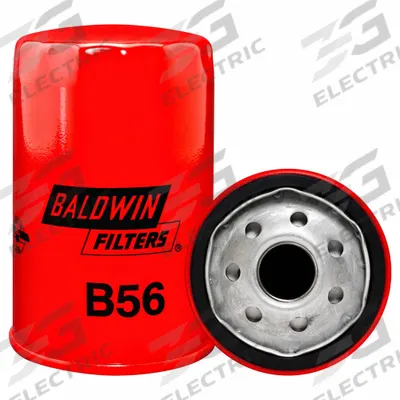 BALDWIN FILTERS Oil Filter: B56, M22-1.50 Thread Size, 4 7/8 in Overall Ht, 3 in Outside Dia - Spin-On Oil Filters