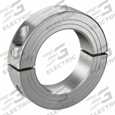 RULAND MANUFACTURING Shaft Collar: 2-Piece, Metric, Round, Clamp-On, 38 mm Bore Dia - Stainless Steel Shaft Collars