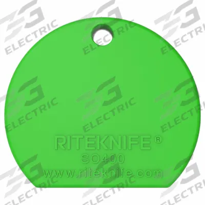 RITEKNIFE Disposable Film Cutter: 1 1/2 in Overall Lg, Ceramic, Textured, Plastic - Circular Pocket-Size Retracting Utility Knives