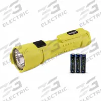 KOEHLER BRIGHTSTAR Flashlight: 325 lm, 7 hr Run Time at Max Brightness, 236 m Max Beam, Yellow (MPN 60170-B). Key specifications — Brand: KOEHLER BRIGHTSTAR; Battery Requirements - Broad: Includes 3 AA.