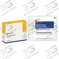 FIRST AID ONLY Gauze Pad: 4 in Dressing Lg, 4 in Dressing Wd, Gauze, Sterile, 10 PK (MPN 3-300). Key specifications — Water Resistance: Not Water Resistant; Unitized: Unitized; Standards: ANSI Z308.1-2015; Manufacturer Part Number: 3-300; Package Type: Box; Product Type: Gauze Pad; Sterility: Sterile; Brand: FIRST AID ONLY.