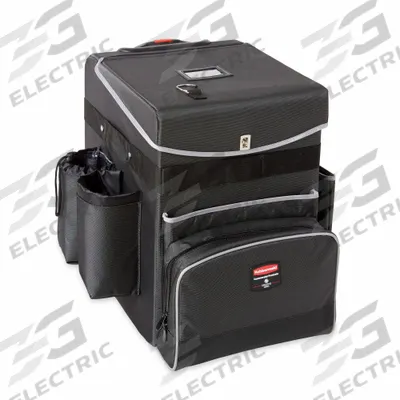 RUBBERMAID COMMERCIAL PRODUCTS Housekeeping Cart: Black, 21 in Overall Ht - Housekeeping Caddies