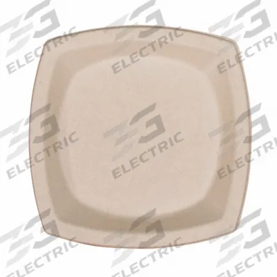 DART Disposable Plate: Brown, 8 1/4 in x 8 1/4 in Disposable Plate Size, 1 Compartments - Fiber Plates