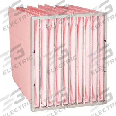 GRAINGER Pocket Air Filter: 24 in x 24 in x 18 in, MERV 13, Pink, Synthetic - MERV 13 Pocket Air Filters
