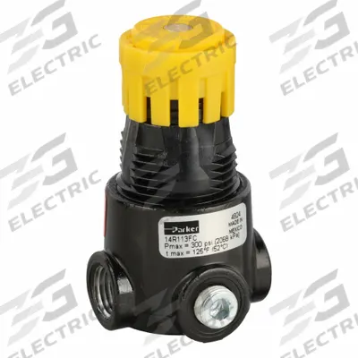 Parker Regulator: Zinc, 1/4 in NPT, 15 scfm, 0 psig to 125 psig, 300 psig Max Op Pressure - Parker FRL Air Regulators