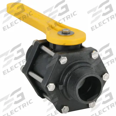 BANJO Manual Two-Way Ball Valve: 2 in, Polypropylene, Straight, MNPT x Male Camlock - Polypropylene Ball Valves