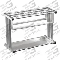 GLARO Umbrella Stand: 24 in Overall Wd, 18 in Overall Ht, 10 in Overall Dp, Satin Aluminum, Aluminum (MPN 1890SA). Key specifications — Brand: GLARO; Compatible Umbrella Length: Full Size; Finish: Satin Aluminum; Holder Style: One-Sided Capacity.