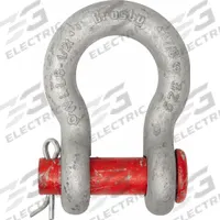 CROSBY Round Pin Anchor Shackle: Anchor Shackle, 27,000 lb Working Load Limit, 1 3/8 in Body Thick (MPN 1018231). Key specifications — Body Material: Carbon Steel; Brand: CROSBY.