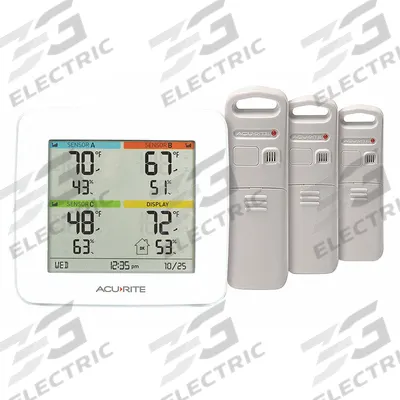 ACURITE Wireless Weather Station: 1%to 99% Humidity Range, Outdoor Humidity/Outdoor Temp - Desk & Wall Mount Meters with Wireless Sensors