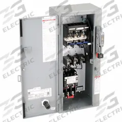 SQUARE D NEMA Combination Starter: Fusible Disconnect, 3 Poles, NEMA Size 1, 120V AC, NEMA-Rated 1 (MPN 8538SCG14V02S). Key specifications — Includes Pilot Light: No; Maximum Voltage Rating: 600V AC; Brand: SQUARE D; Phase: Three; Coil Voltage: 120V AC; Control Transformer: No; For Fuse Class: Class H; Series: 8538.
