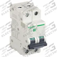 SCHNEIDER IEC Supplementary Protector: 1 A Amps, 14kA at 240V AC, Screw Clamp, C60SP, B (MPN M9F21201). Key specifications — Terminal Connection: Screw Clamp; AC Voltage Rating: 240/415/440V AC; Curve Type: B; DC Voltage Rating: Not Rated; Max. AIR Rating: 14kA at 240V AC; Series: C60SP; Brand: SCHNEIDER.