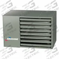 MODINE Gas Wall and Ceiling Unit Heater: 150,000 BtuH Heating Capacity Input, Propeller, Propane (MPN PTP150AS0121SBAN). Key specifications — Fuel Type: Propane; Combustion Type: Power Vented; Brand: MODINE; Fan Type: Propeller; Gas Connection Size, Gas Connection Type: 1/2 in; Overall Dimensions - H x W x D: 23.06 in x 35.53 in x 22.52 in.