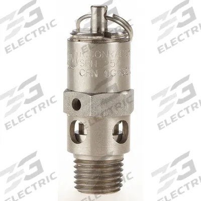CONRADER Safety Valve: Hard Seat, 1/4 in (M)NPT Inlet (In.) - Hard Seat Pneumatic Safety Valves