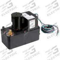 HARTELL Condensate Removal Pump: 115V AC, 1 gal Tank, 1/8 hp, 6.43 gpm, 30 ft Max. Head (MPN A3X-115). Key specifications — Nameplate Voltage: 115V AC; Brand: HARTELL; Included Accessories: Safety Switch; Plenum Rated: Yes.