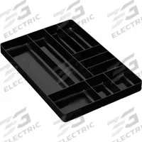 ERNST MANUFACTURING Compartment Tray for Drawer: Black, 11 in Overall Wd, 16 in Overall Lg (MPN 5011). Key specifications — Brand: ERNST MANUFACTURING; Color: Black; Product Type: Tool Tray.