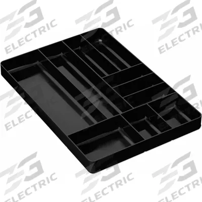 ERNST MANUFACTURING Compartment Tray for Drawer: Black, 11 in Overall Wd - Tool Organizer Trays