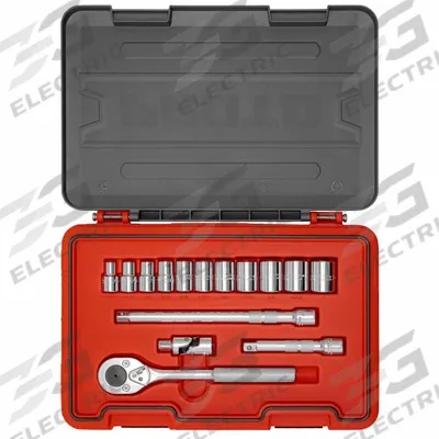PROTO Socket Set: 1/2 in Drive, 15 Piece, SAE - SAE Socket Sets with Drive Tools
