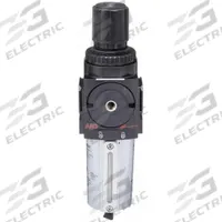 ARO Filter-Regulator: 2000 Series, 1/2 in NPT, 172 cfm, 0.3 micron, 0 psi to 140 psi, Manual Drain (MPN P39343-110). Key specifications — attr109419: ARO; attr109429: Aluminum; attr109463: No; attr109468: 2000.