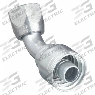 WEATHERHEAD Hydraulic Crimp Fitting: Steel x Steel, 45° Elbow, -8 For Hose Dash Size - Weatherhead Crimp Hydraulic Hose Fittings with JIC Connection