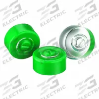 Lab Bottle Caps: 13 mm Dia, Green, Aluminum, Unlined, 1,000 Closures Included, Colored (MPN 224182-07). Key specifications — Clarity: Colored; Septa Included: No; Vented: No; Brand: WHEATON; Closure Color: Green; Closure Liner Material: Unlined.