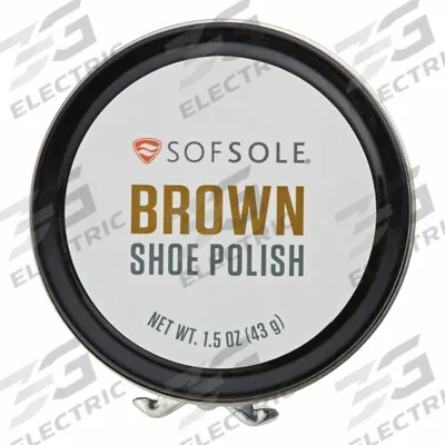 SOFSOLE Brown Show Polish: 82095, Brown, Beeswax/Carnuba/Parrafin/Stearic/Water - Boot & Shoe Polishes