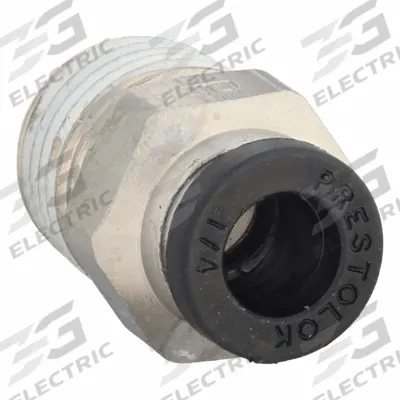 PARKER Push-Fit Fitting: 1/4 in OD x 1/4 in Pipe Size, Push-to-Connect x MNPTF - Nickel-Plated Brass Tube Fittings