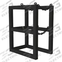DURHAM MFG Gas Cylinder Rack: Vertical, 16 in x 24 in x 30 in, For 2 Cylinders (MPN GCRV-162430-08T). Key specifications — attr34863: DURHAM MFG; attr34955: Powder Coated; attr34956: Black.