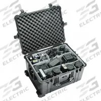 PELICAN Protective Case: 16 3/8 in x 21 1/2 in x 12 1/2 in Inside, Dividers, Black, Mobile, 21 lb Wt (MPN 1624). Key specifications — Closure Type: Double Throw; Brand: PELICAN; Carry-On Size: No.